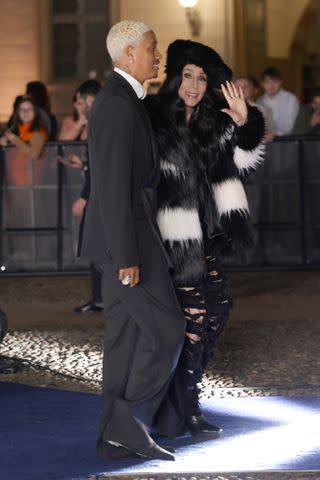 <p>Robino Salvatore/GC Images</p> Cher and Alexander Edwards attend a Dolce & Gabbana event in Milan on April 6, 2024