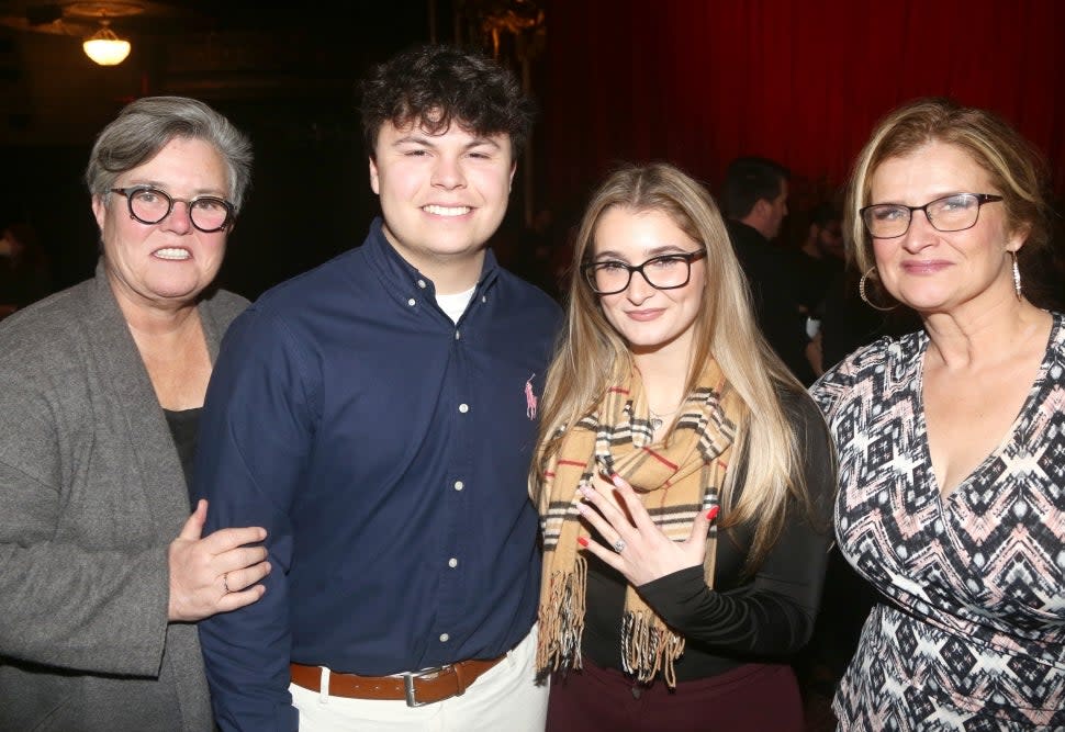 Rosie O'Donnell, Blake O'Donnell, his fiance Teresa Garofalow Westervelt and Mary Ann Westervelt