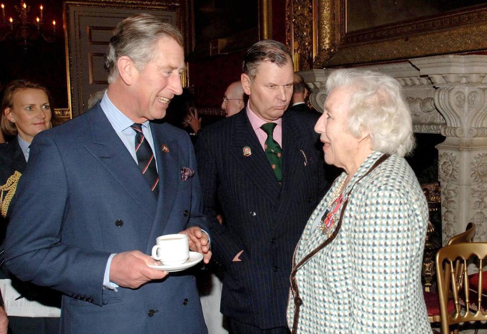 The Prince of Wales and Dame Vera Lynn at a Not Forgotten Association reception in 2006.