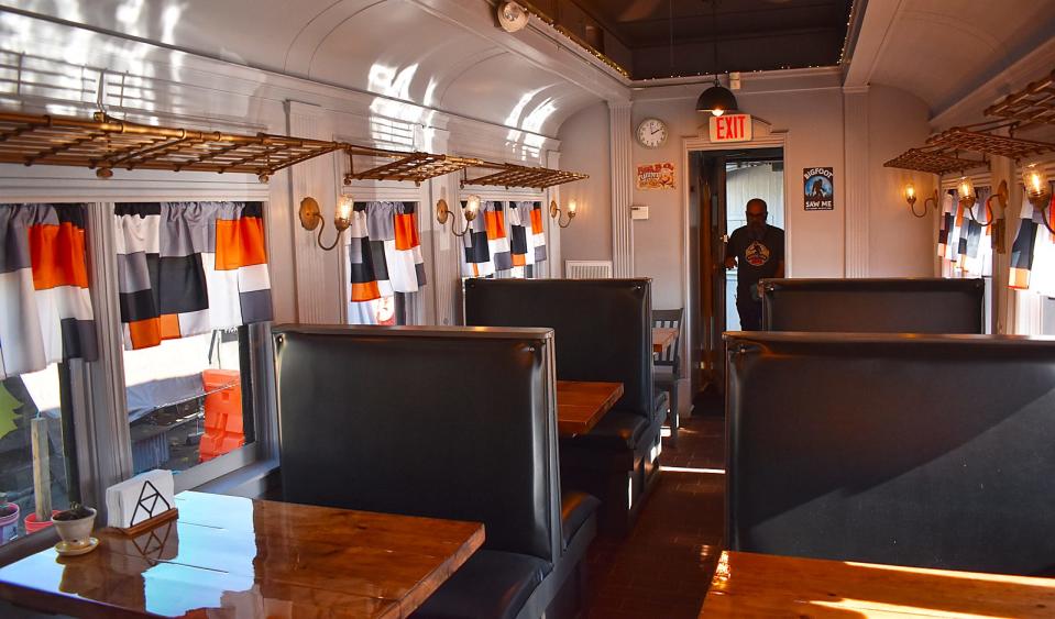 Diners will soon get to check out the brand-new interior of Missing Link BBQ's renovated train car in Somerset, seen here Thursday, Nov. 2, 2023.