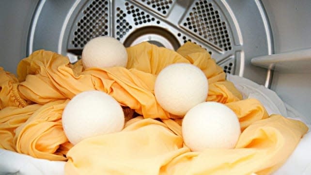 These dryer balls are a natural way to soften clothes.