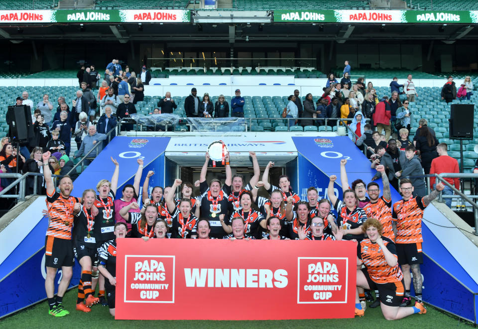 Workington Finches claimed glory in the Papa Johns Women's Junior Plate at Twickenham