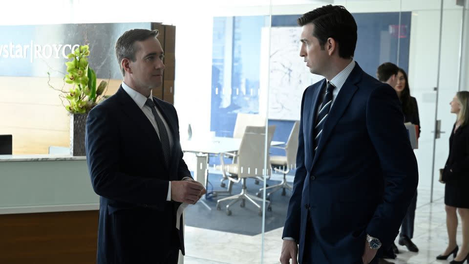 Matthew Macfadyen, Nicholas Braun in "Succession" season 4, episode 10. - David M. Russell/HBO
