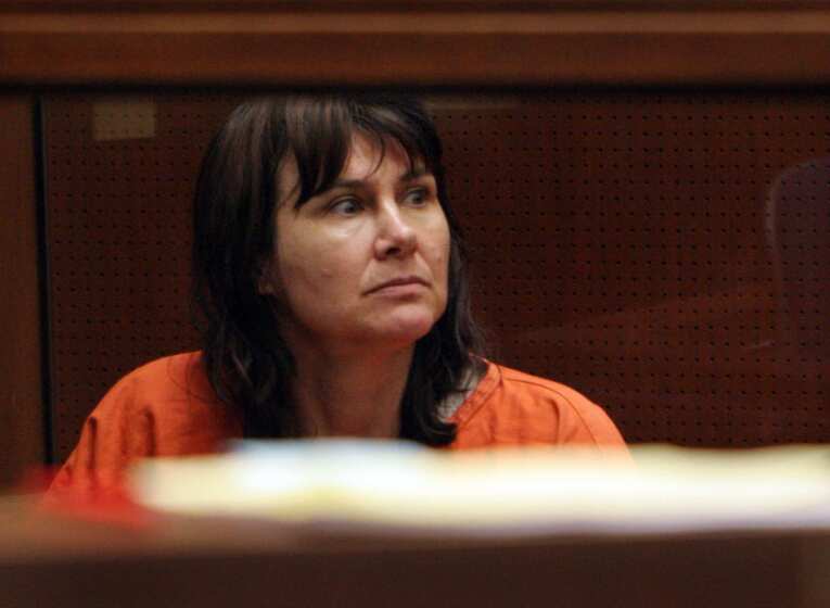 Stephanie Lazarus, a Los Angeles police detective charged with capital murder in the 1986 slaying of her ex-boyfriend's wife pleaded not guilty during her arraignment in Los Angeles Superior Court Monday morning, July 6, 2009. (AP Photo/Al Seib ,Pool)]