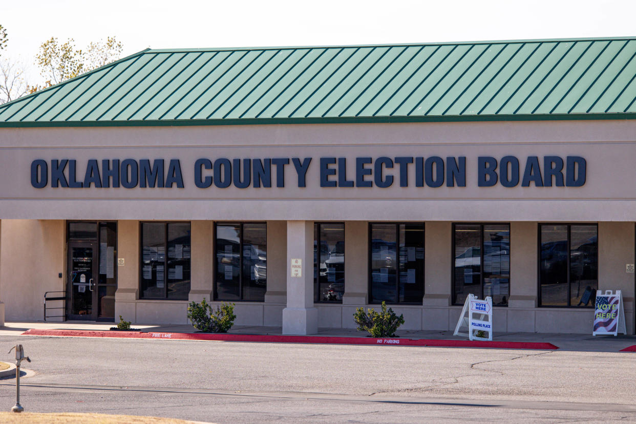 Early voting opens Thursday, Dec. 7, 2023, at the Oklahoma County Election Board building in Oklahoma City.