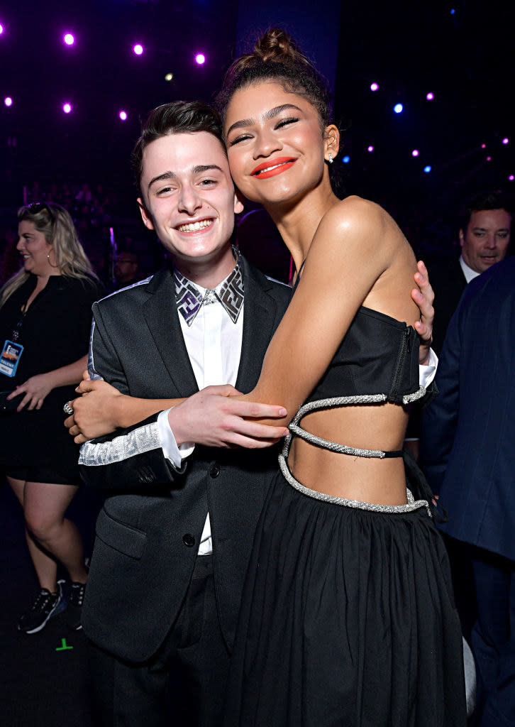 Noah Schnapp and Zendaya at the People's Choice Awards