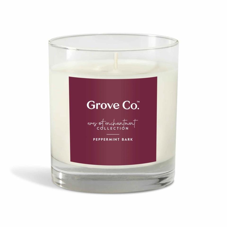 <p><a href="https://go.redirectingat.com?id=74968X1596630&url=https%3A%2F%2Fwww.grove.co%2Fcatalog%2Fproduct%2Fsoy-wax-candle-eves-of-enchantment-peppermint-bark%2F&sref=https%3A%2F%2Fwww.bestproducts.com%2Fhome%2Fa45985928%2Fgrove-co-peppermint-bark-candle-december-2023%2F" rel="nofollow noopener" target="_blank" data-ylk="slk:Shop Now;elm:context_link;itc:0;sec:content-canvas" class="link ">Shop Now</a></p><p>Peppermint Bark Soy Wax Candle</p><p>grove.co</p><p>$16.99</p>