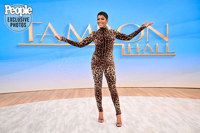 <p>Jeff Neira/abc</p> Tamron Hall on the set of her nationally syndicated daytime talk show