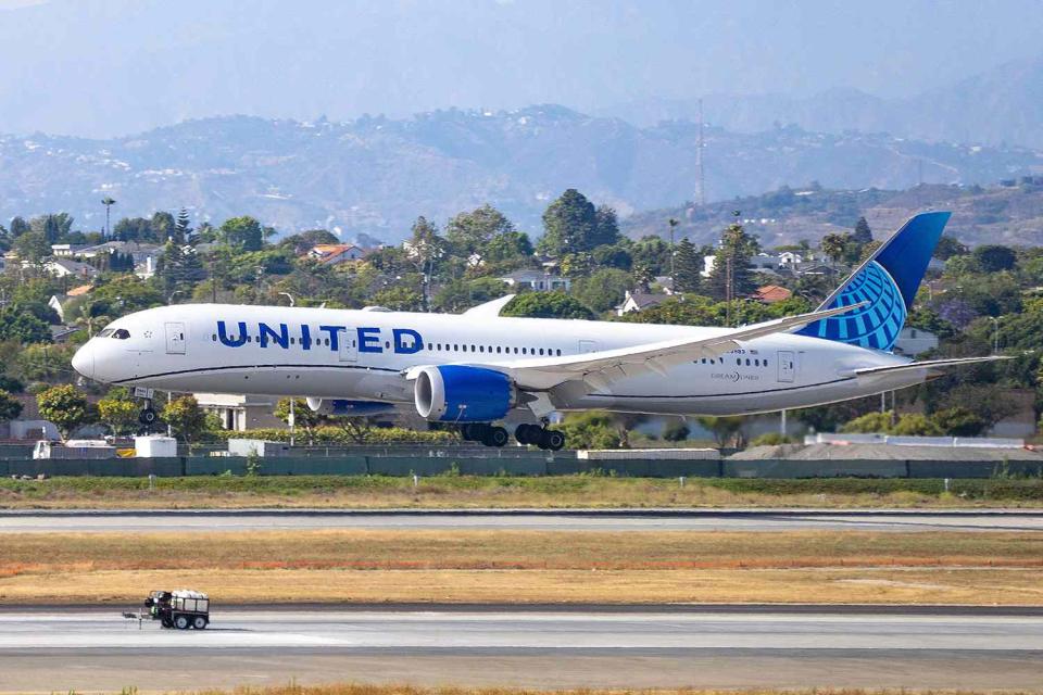 <p>AaronP/Bauer-Griffin/GC Images</p> A stock photo of a United Airlines plane