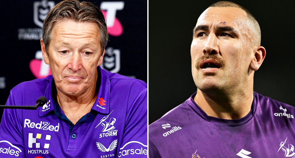 Pictured left Craig Bellamy and right Nelson Asofa-Solomona