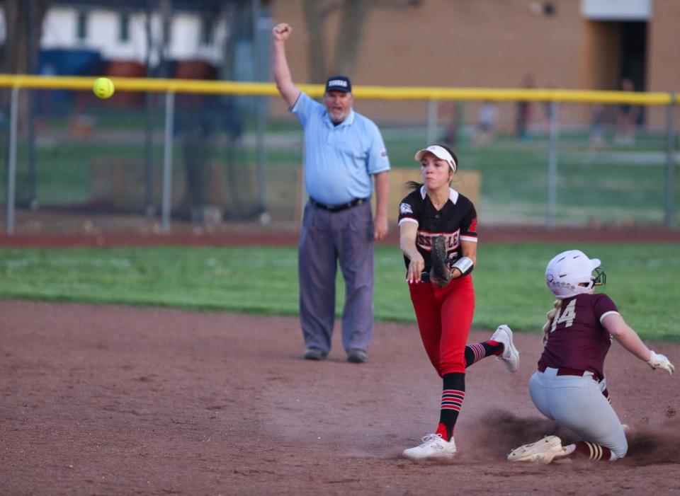 Rossville's Kinsey Perine scored the lone run for the team in their regional semifinal defeat to Santa Fe Trail on Wednesday, May 15.