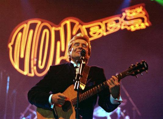 Lead singer of the sixties rock band The Monkees, Davy Jones, sings on stage at the Newcastle Arena March 7. The band start their United Kingdom tour today which is part of the first world tour for the entire band for thirty years. BRITAIN