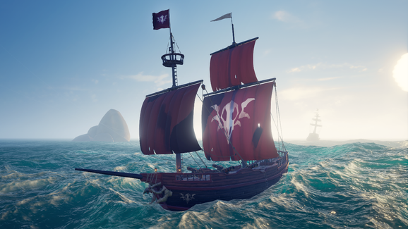 The new Brigantine ship that Rare designed for three-player crews.