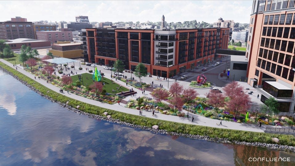 Phase three of the River Greenway is a 1,100 foot-long section that will run in front of the Steel District development, adjacent to the Big Sioux River on the west bank.