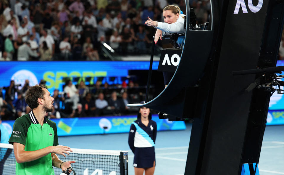 Daniil Medvedev, pictured here in the Australian Open final.