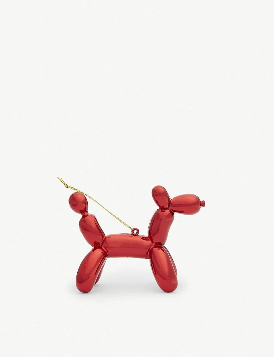 <p><a rel="nofollow noopener" href="http://www.selfridges.com/GB/en/cat/christmas-balloon-animal-bauble_200-3001109-PL52132/" target="_blank" data-ylk="slk:BUY NOW;elm:context_link;itc:0;sec:content-canvas" class="link ">BUY NOW</a></p><p><strong>Christmas Balloon Animal bauble, £8, Selfridges</strong></p>