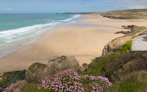 perranporth beach, cornwall - Credit: AP