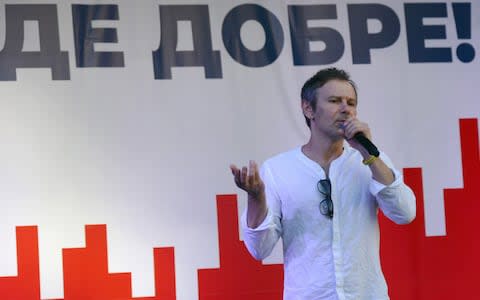 Rock star Svyatoslav Vakarchuk served in Ukraine's parliament once before, quitting after a year - Credit: Ukrinform/Barcroft