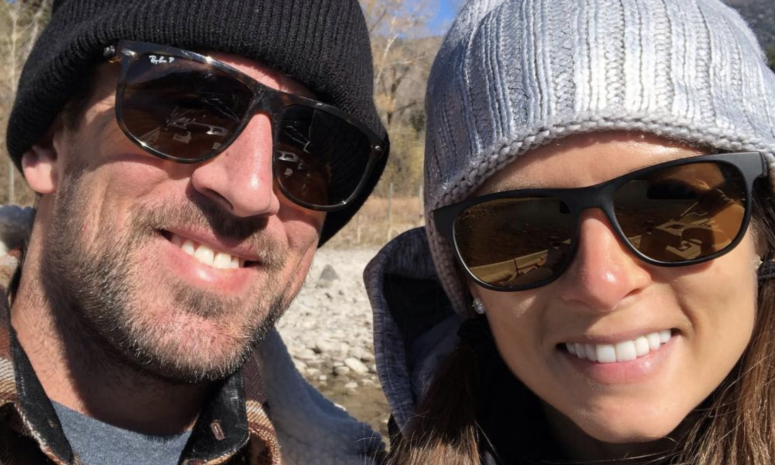 Danica Patrick and Aaron Rodgers on Instagram.