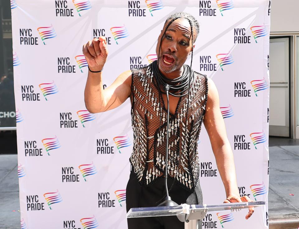 June 25, 2023 : Billy Porter speaks during the 2023 New York City Pride March in New York City. 