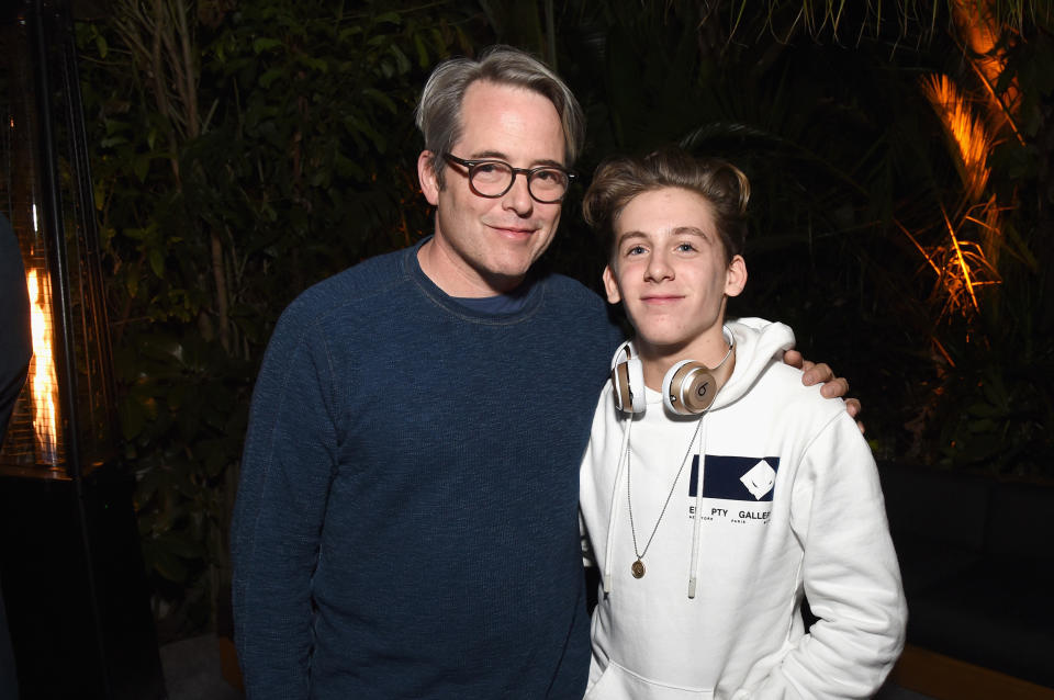 Matthew Broderick and son James Wilkie Broderick in 2017. (Michael Kovac / Getty Images for GQ)