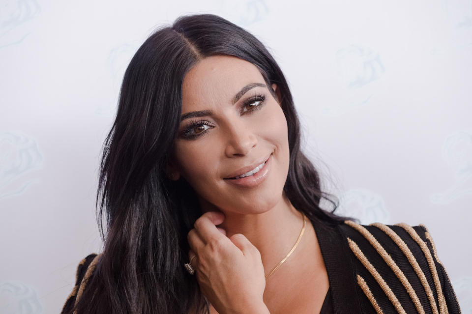 Kim Kardashian poses in period pieces for the new issue of <em>CR Fashion Book</em>. (Photo: Getty Images)