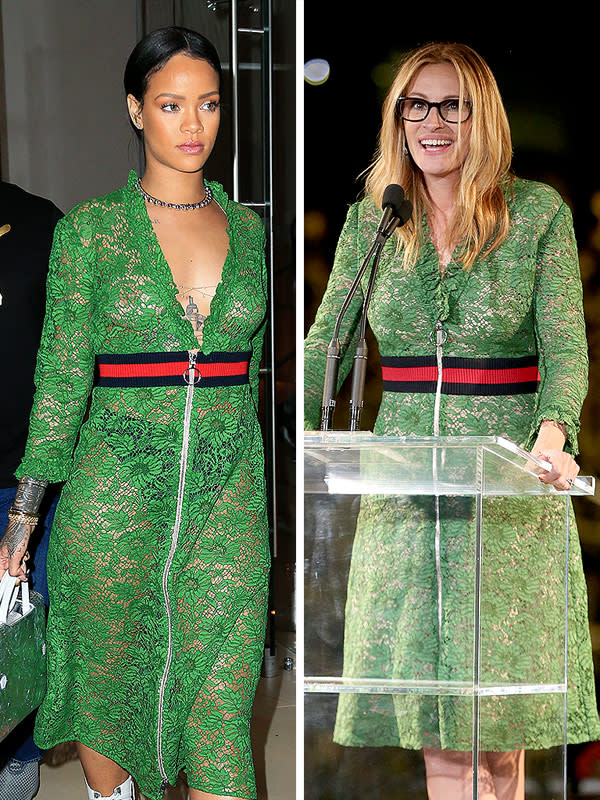 Rihanna Julia Roberts Gucci Dress