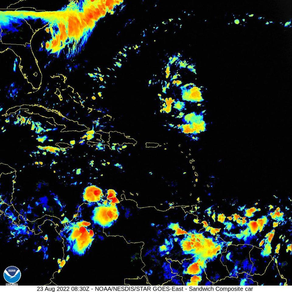 Tropical conditions 5 a.m. Aug. 23, 2022.