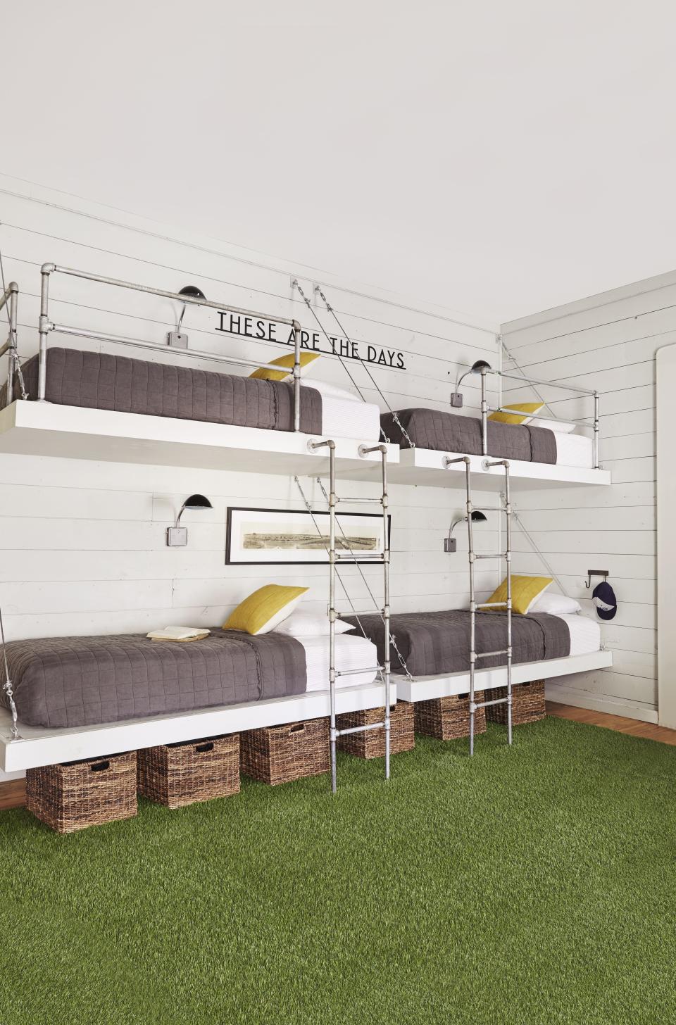 The boys' bunk room