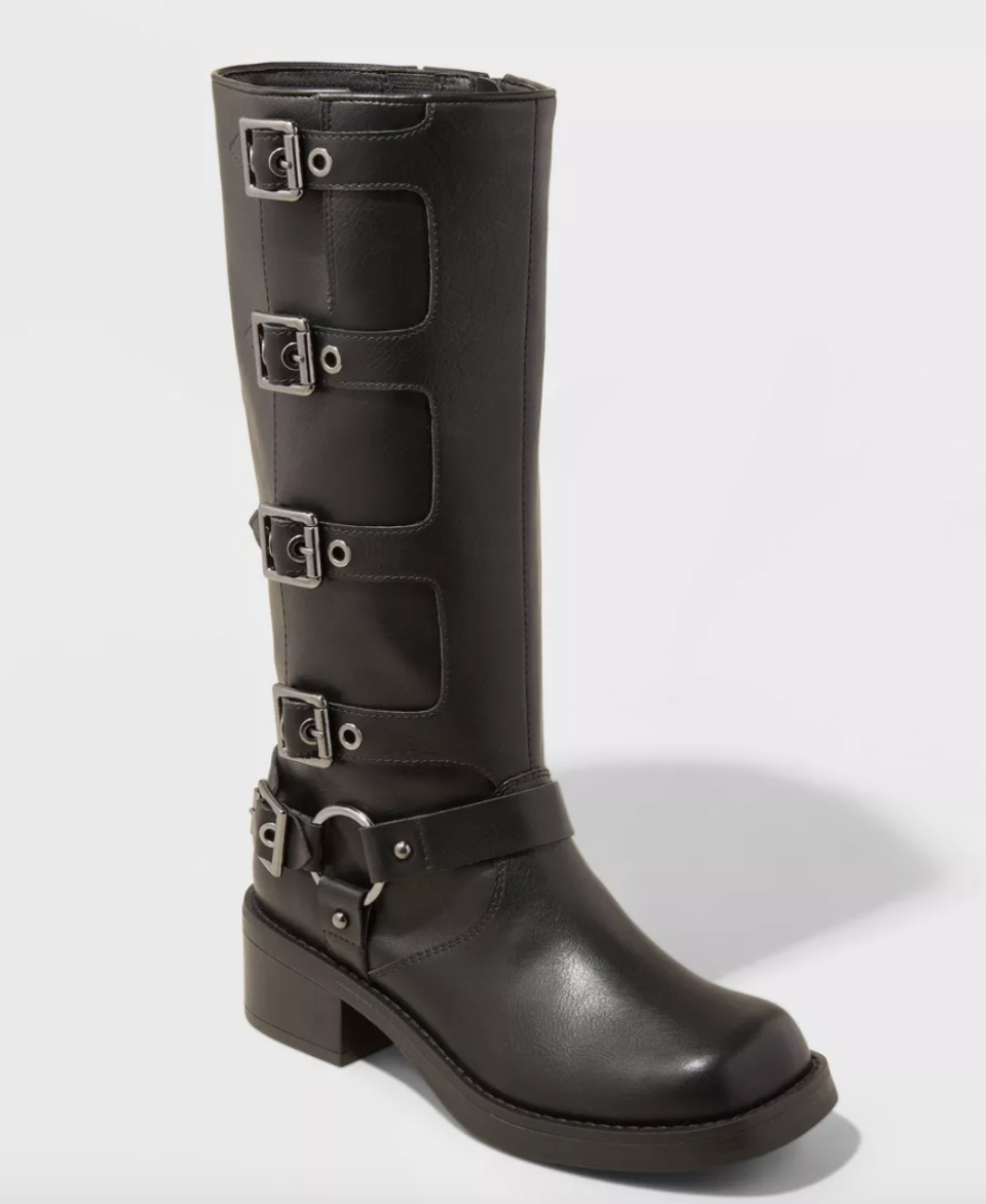 3. Wild Fable Rebel Tall Moto Boots with Memory Foam Insole 