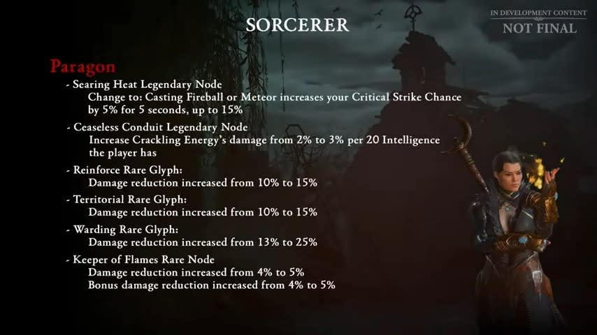 List of changes coming to Sorcerer in Patch 1.1.1