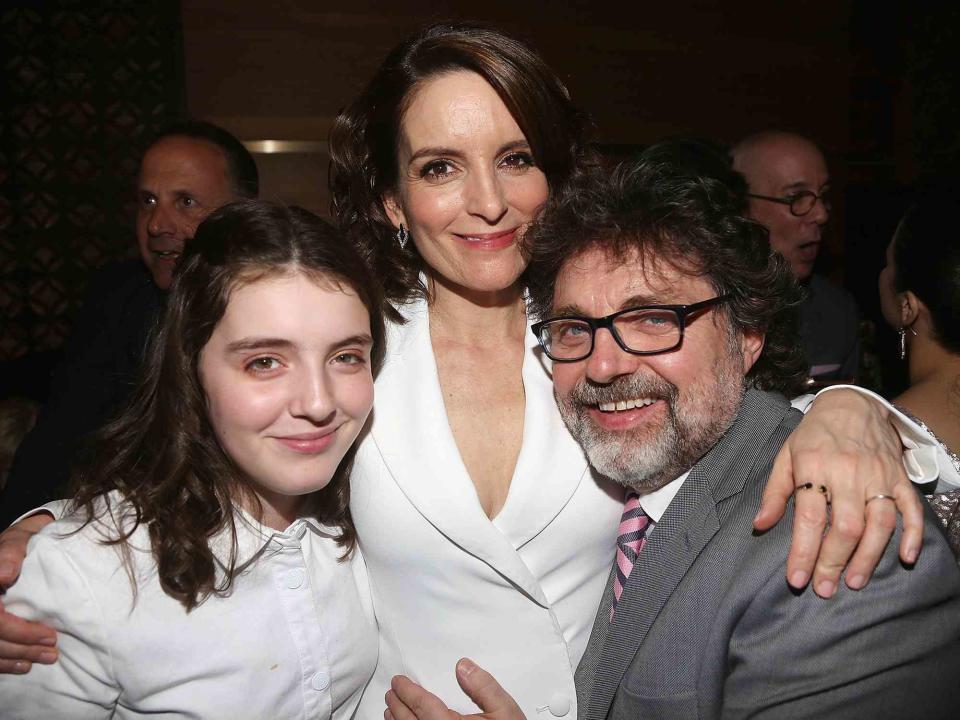 Bruce Glikas/Bruce Glikas/FilmMagic Tina Fey and her husband Jeff Richmond with their daughter Alice Zenobia Richmond at the opening night after party for the new musical 