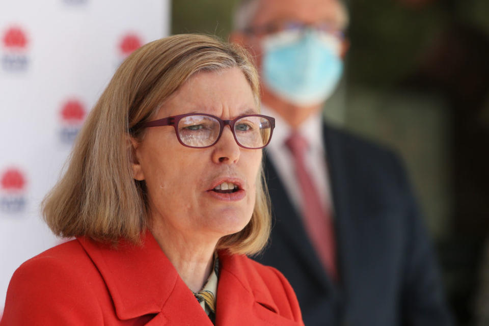 NSW Chief Health Officer Dr Kerry Chant speaks during at a Covid-19 update and press conference in Sydney, Australia.