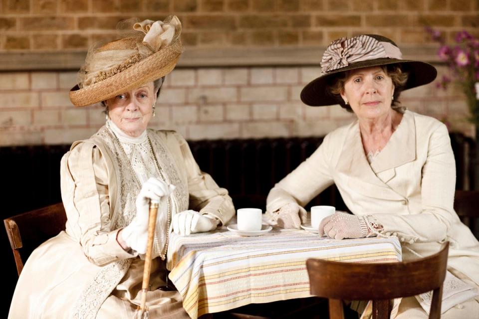 Dame Penelope Wilton (right) pictured with former co-star Dame Maggie Smith (Handout)