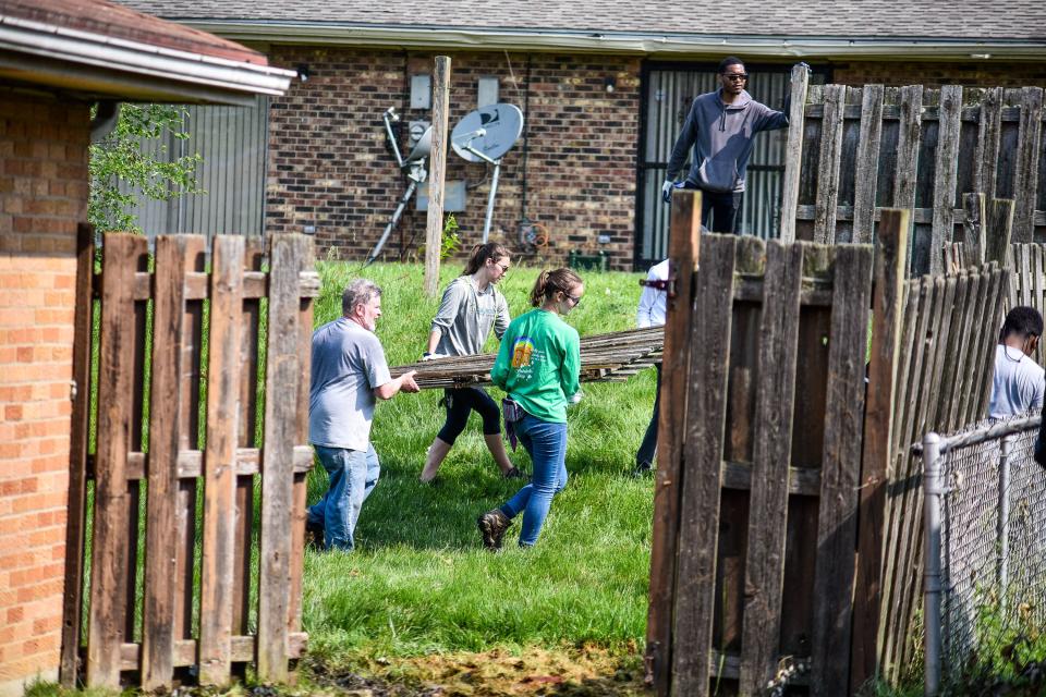 Hundreds gathered at Trotwood-Madison High School to branch out and help those hardest hit by tornadoes in the area. This group was just one of many groups helping. WHIO File