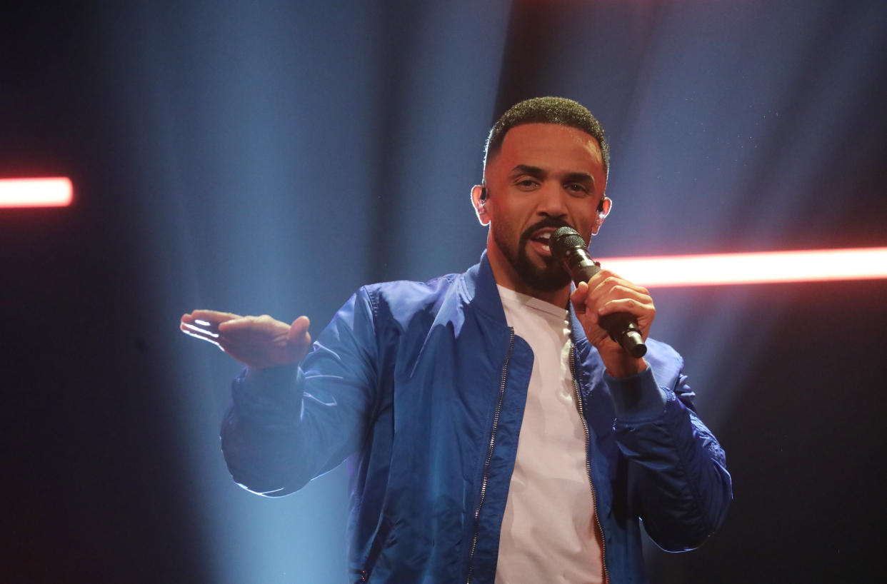 Craig David performing during the filming for the Graham Norton Show at BBC Studioworks 6 Television Centre, Wood Lane, London, to be aired on BBC One on Friday evening.