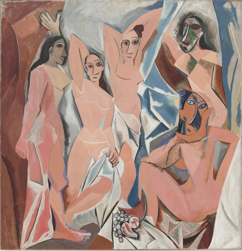 Pablo Picasso. Les Demoiselles d’Avignon. 1907. Oil on canvas. 96 x 92” (243.9 x 233.7 cm).