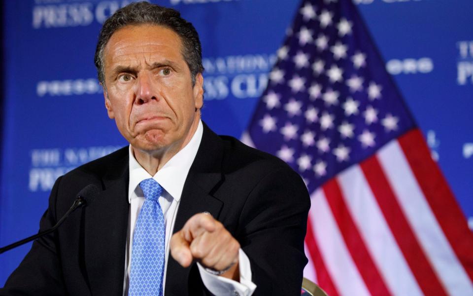 Three-term governor Andrew Cuomo has refused to stand down, saying he will wait for the findings of an investigation - AP