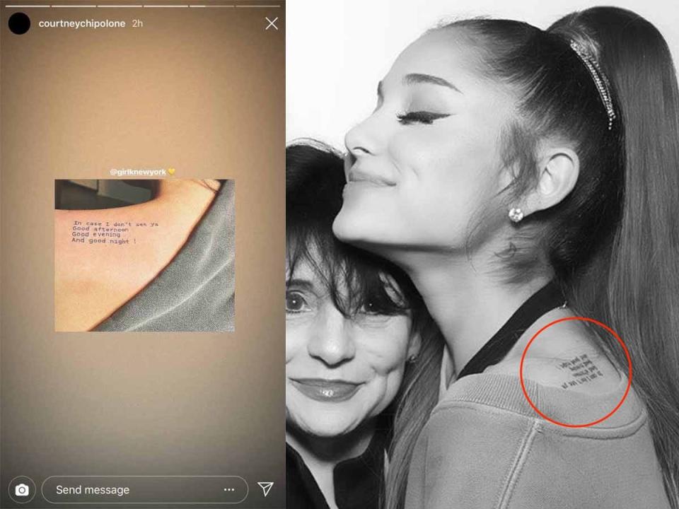 ariana grande truman show tattoo