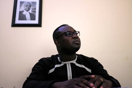 Samuel Essien-Baidoo, a researcher at Ghana's University of Cape Coast, in his office in Cape Coast, Ghana