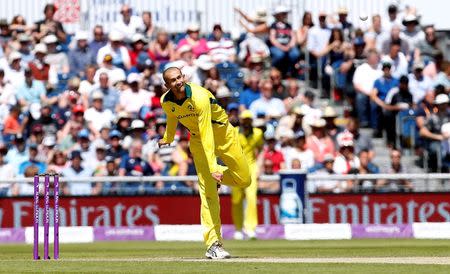 Cricket - England v Australia - Fifth One Day International - Emirates Old Trafford, Manchester, Britain - June 24, 2018 Australia's Ashton Agar in action Action Images via Reuters/Craig Brough