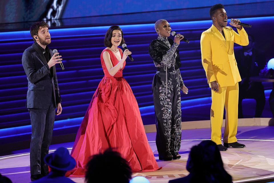 Ben Platt, Rachel Zegler, Cynthia Erivo, and Leslie Odom Jr.