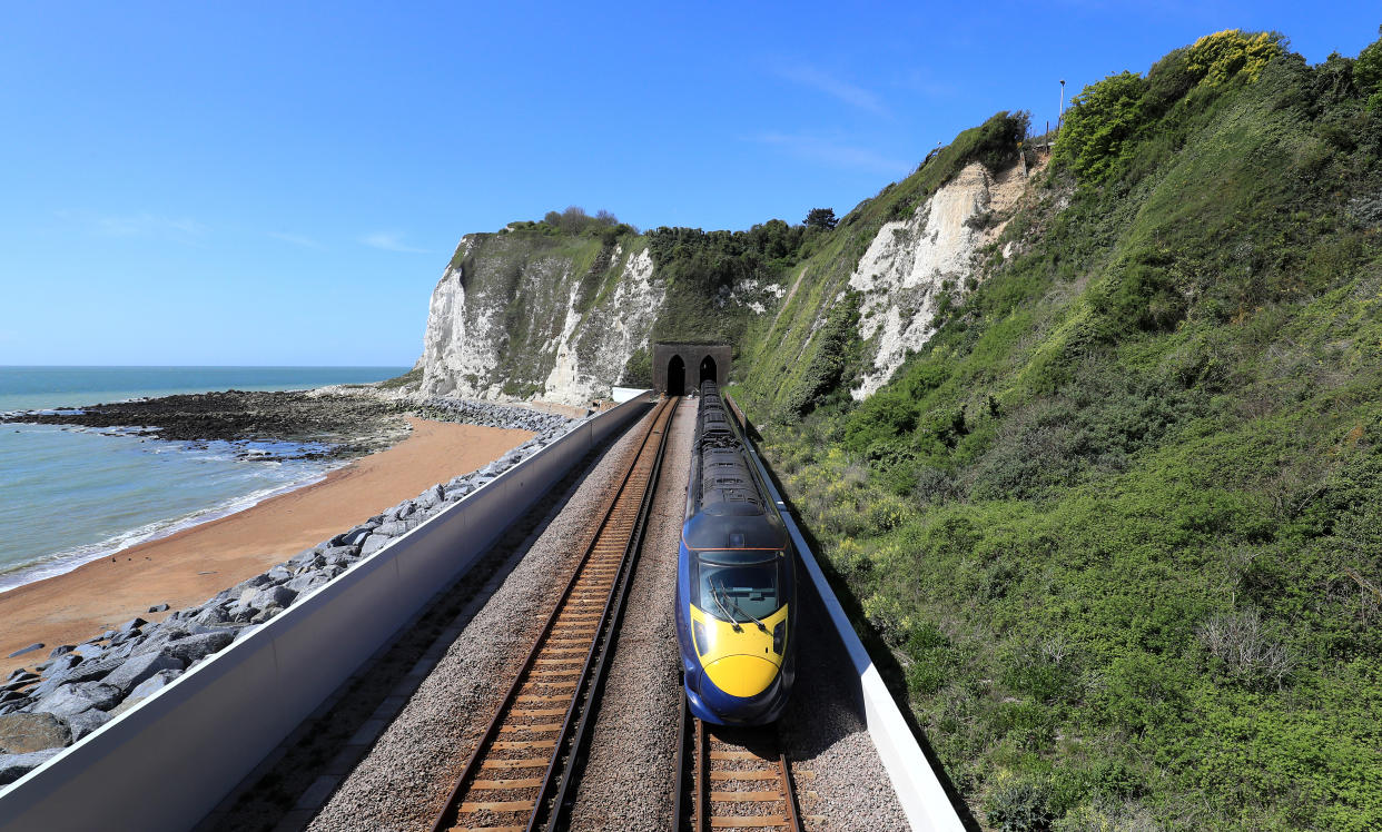 A Southeastern Highspeed Javelin train passes through Dover in Kent. Picture date: Friday April 26, 2019. Photo credit should read: Gareth Fuller/PA Wire