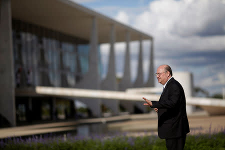 FILE PHOTO: Brazil's Central Bank President Ilan Goldfajn is seen after the inauguration ceremony of the new ministers at Planalto Palace, in Brasilia, Brazil April 10, 2018. REUTERS/Ueslei Marcelino