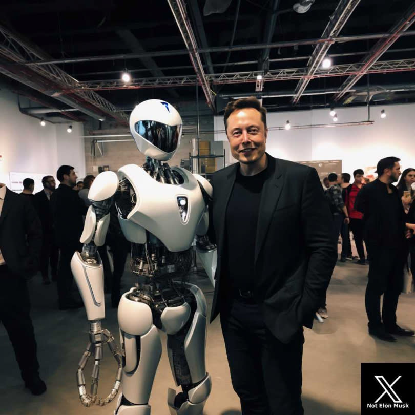 電動車大廠特斯拉執行長馬斯克非常看好機器人，將是特斯拉未來的重要營收來源。（圖／翻攝自not elon musk 推特）