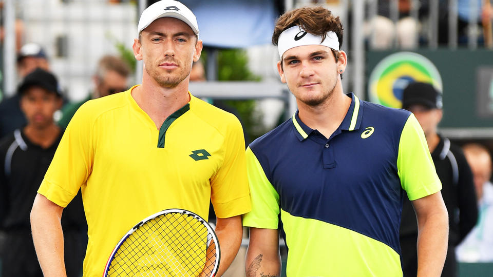 Thiago Seyboth Wild, pictured here in Australia for the Davis Cup earlier in March.