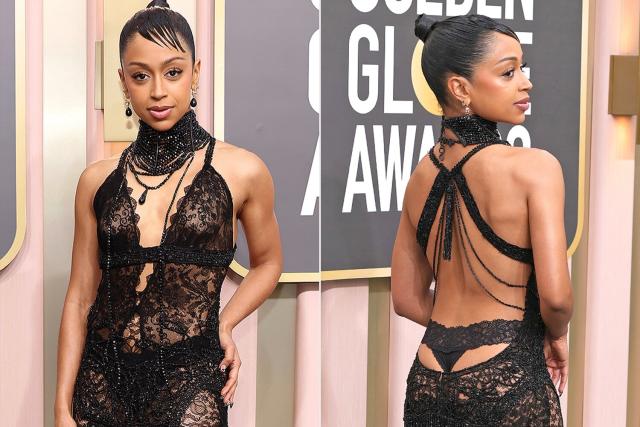 Liza Koshy Brings Back the Exposed Thong Trend at the 2023 Golden Globes —  See Her Daring Look!