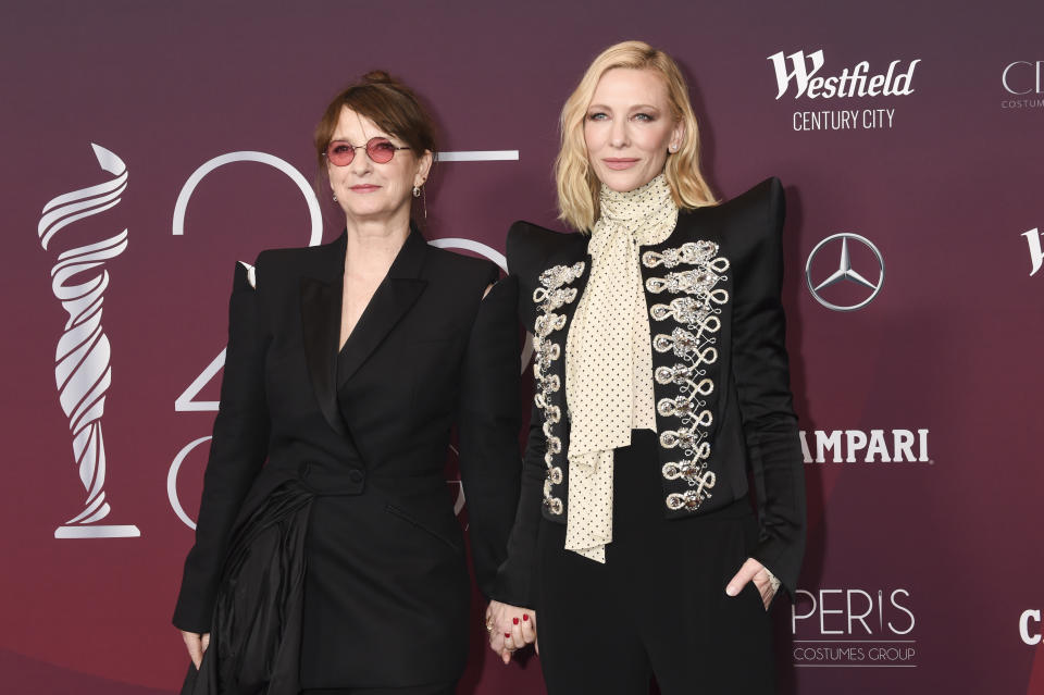 Bina Daigeler and Cate Blanchett at the 25th Costume Designers Guild Awards held at the Fairmont Century Plaza on February 27, 2023 in Los Angeles, California.