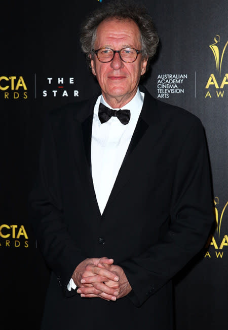 <p>Beloved Aussie actor Geoffrey Rush -- who also happens to be the President of the AACTA Awards -- hit the red carpet for the 2013 AACTAs alongside his film and TV cohorts at The Star in Sydney.</p>