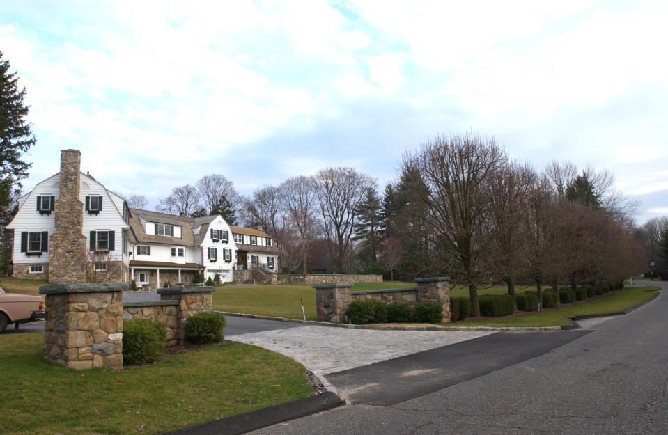 One of the homes in the Brookridge Drive area of Greenwich, Conn., is shown Saturday, March 16, 2002. For five years, neighborhood residents have been fighting the plans by Pathways Inc. to open a house for 10 mentally ill people, a legal battle that has cost hundreds of thousands of dollars. The Brookridge District Association says it has zoning and septic system concerns. In a federal lawsuit, Pathways, which already operates three homes for the mentally ill in Greenwich, calls it discrimination. (APPhoto/Douglas Healey)